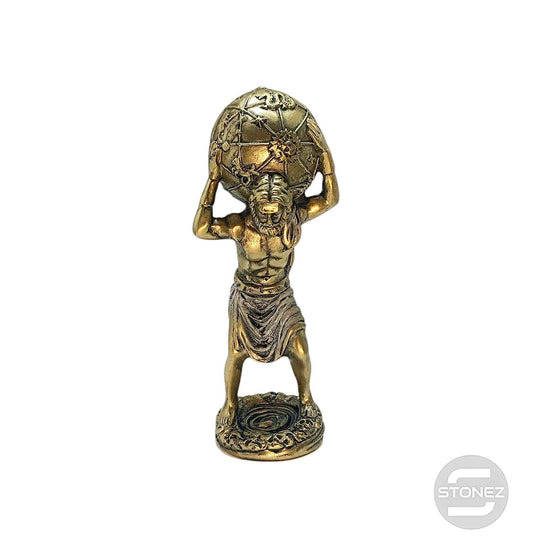 600102861 Figura Atlas En Resina 21 Cms Aprox ORO/BLANCO