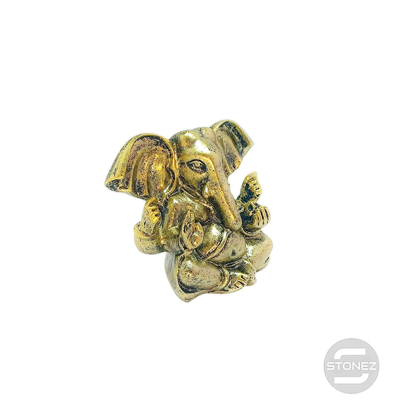 Cargue la imagen en el visor de la galería, 600102863 Figura En Resina Ganesha 8 Cms Aprox Color Oro
