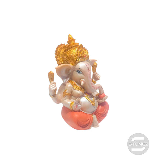 600102902 Figura En Resina Ganesha 15 Cms Aprox Color Rosa / Naranja