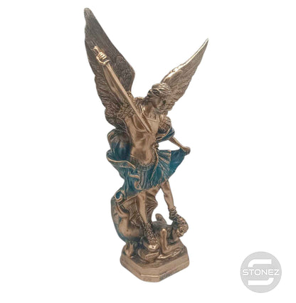 600102913 Figura En Resina Arcángel San Miguel 29 Cms Aprox En Color Azul