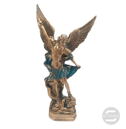 600102913 Figura En Resina Arcángel San Miguel 29 Cms Aprox En Color Azul