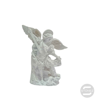 600102921 Figura Arcangel San Miguel 12 Aprox Color Blanco - stonez
