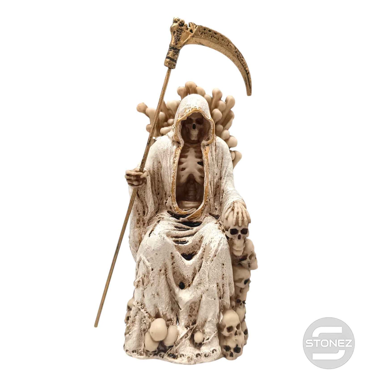 600103309 Figura En Resina Santa Muerte 17 Cms Aprox Blanco