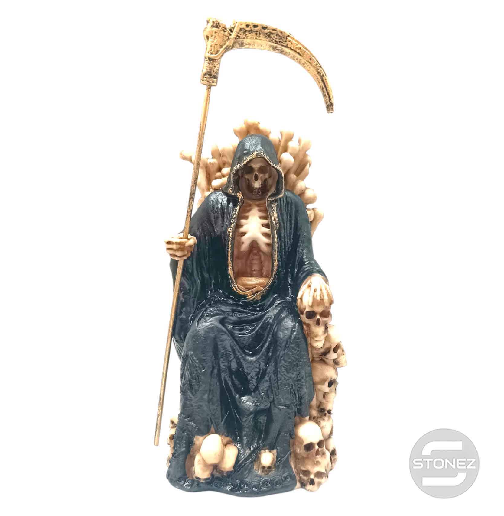 600103309 Figura En Resina Santa Muerte 17 Cms Aprox Negro