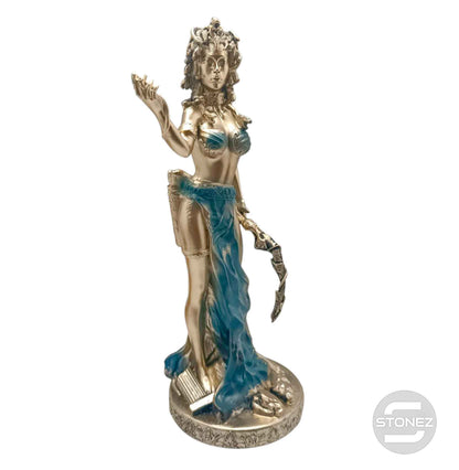 600103313 Figura En Resina Medusa 28 Cms Aprox Azul - stonez