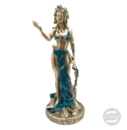600103313 Figura En Resina Medusa 28 Cms Aprox Azul - stonez