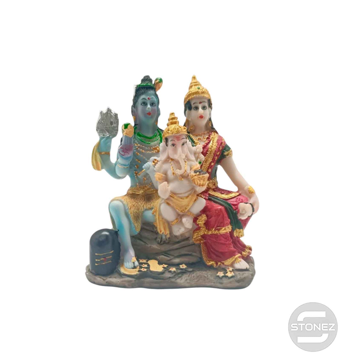 600103420 Figura En Resina Familia Ganesh 9 Cms Apox
