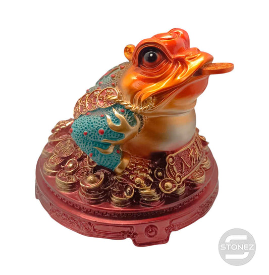 600103421 Figura En Resina Rana Feng Shui 20 Cms Apox