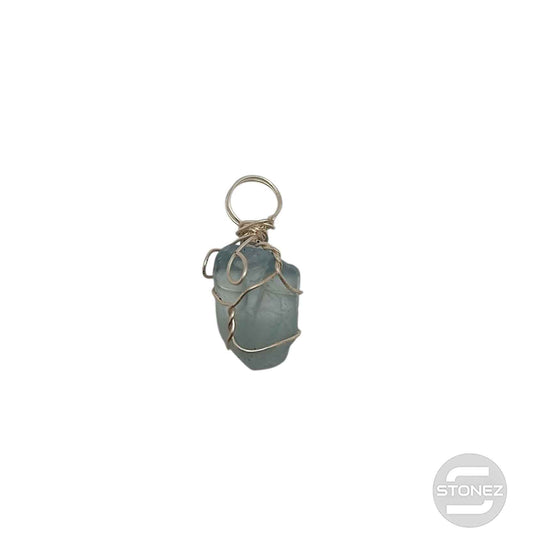 600103427 Colgante Bruto Mineral Aguamarina Engarzado En Metal 2 a 3 Cms Aproxr Ligeramente Diferente)