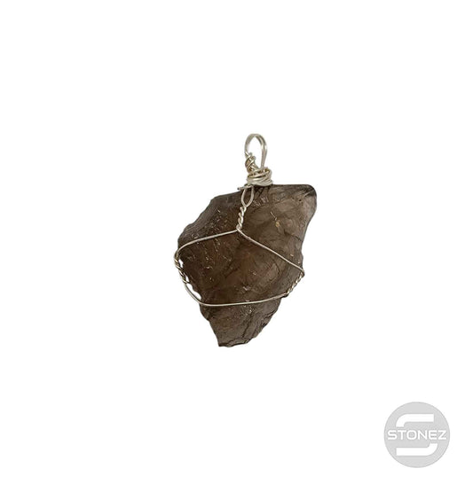600103427 Colgante Bruto Mineral Cuarzo Ahumado Engarzado En Metal 2 a 3 Cms Aprox (Cada Pieza Puede Ser Ligeramente Diferente)