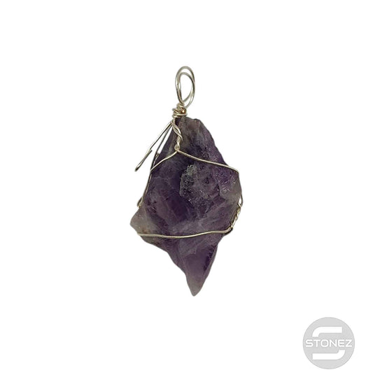 600103427 Colgante Bruto Mineral Amatista Engarzado En Metal 2 a 3 Cms Aproxr Ligeramente Diferente)