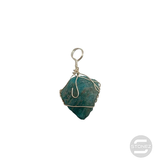600103427 Colgante Bruto Mineral Apatita Engarzado En Metal 2 a 3 Cms Aproxr Ligeramente Diferente)