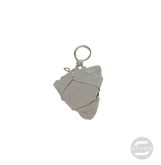 600103427 Colgante Bruto Mineral Cuarzo Blanco Engarzado En Metal 2 a 3 Cms Aproxr Ligeramente Diferente)