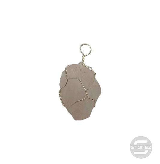 600103427 Colgante Bruto Mineral Cuarzo Rosa Engarzado En Metal 2 a 3 Cms Aproxr Ligeramente Diferente)