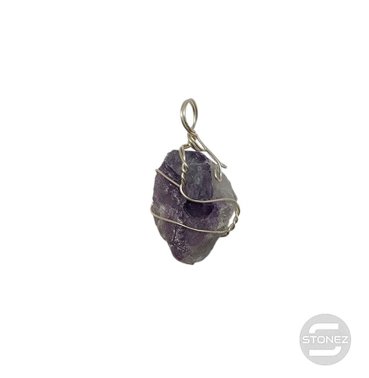 600103427 Colgante Bruto Mineral Fluorita Engarzado En Metal 2 a 3 Cms Aprox (Cada Pieza Puede Ser Ligeramente Diferente)
