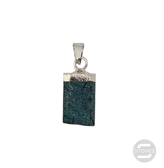 600103429 Colgante Bruto Mineral Turmalina Engarzado En Baño Metal 2 a 3 Cms Aproxr Ligeramente Diferente)