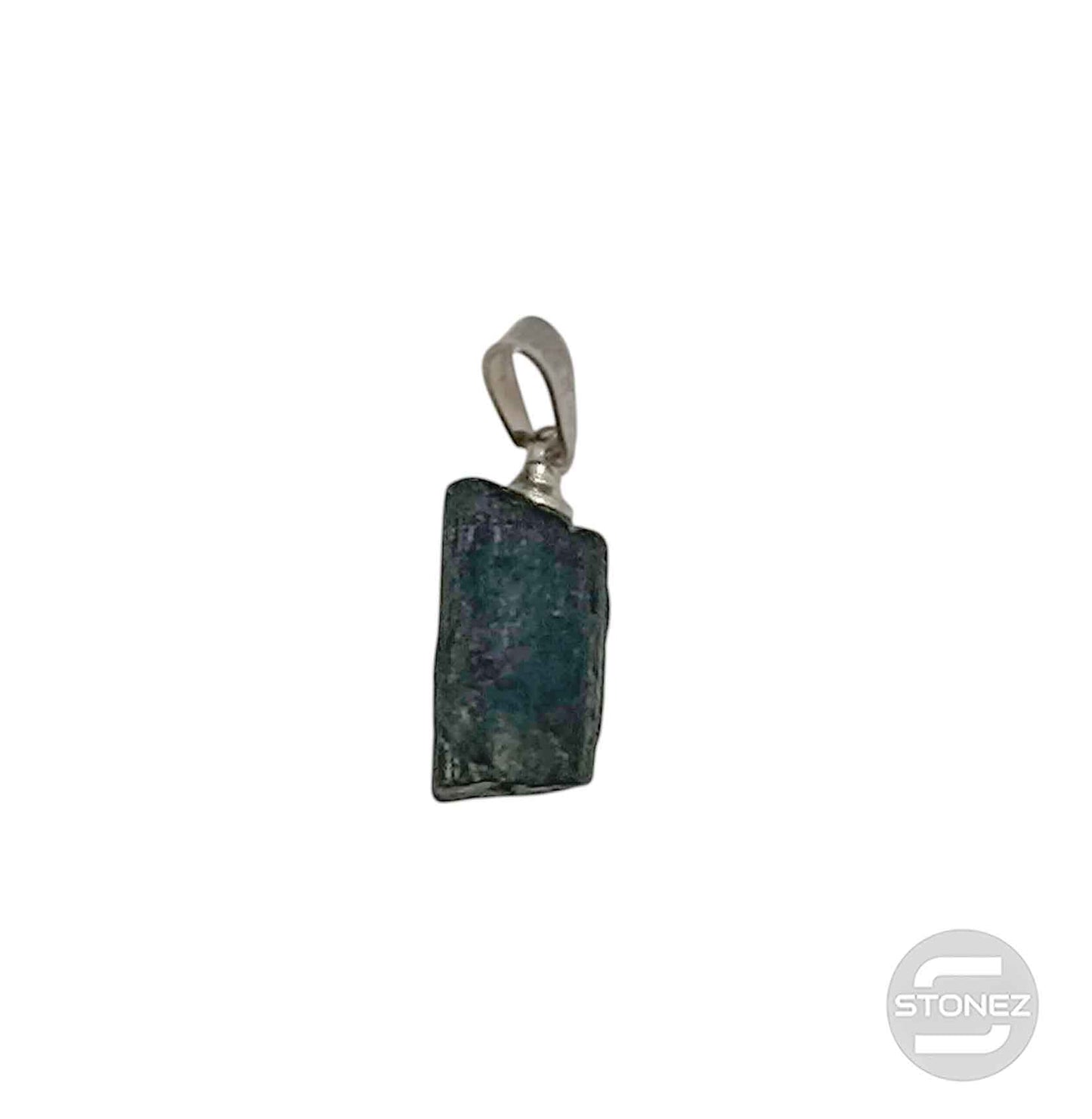 600103430 Colgante Bruto Mineral Turmalina Engarzado En Metal 2 a 3 Cms Aproxr Ligeramente Diferente)