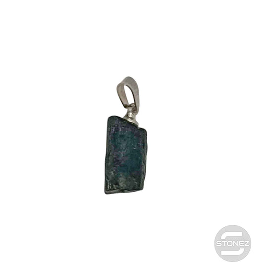 600103430 Colgante Bruto Mineral Turmalina Engarzado En Metal 2 a 3 Cms Aproxr Ligeramente Diferente)