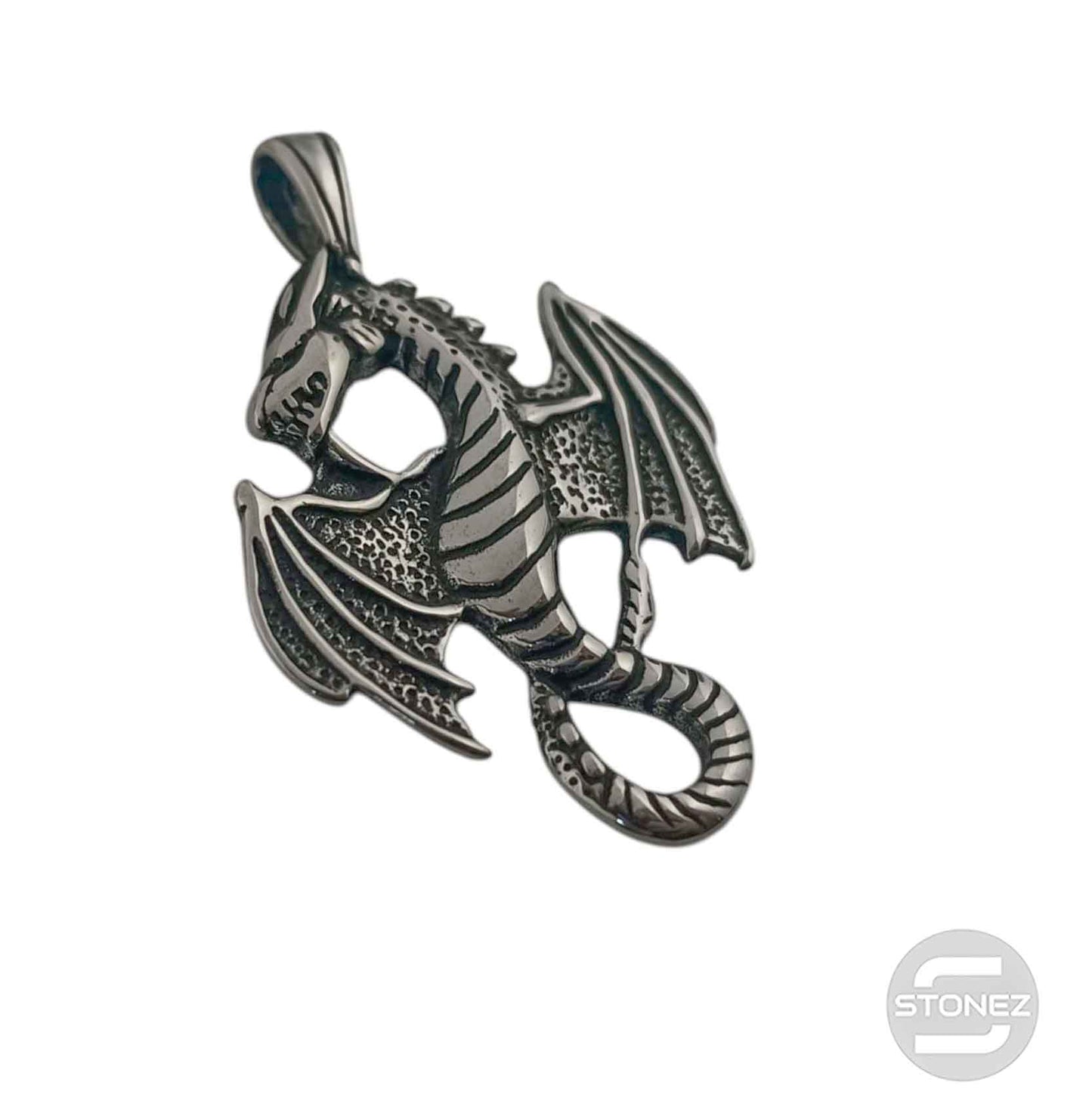 600103438-04 Colgante Acero Dragon 55 mm