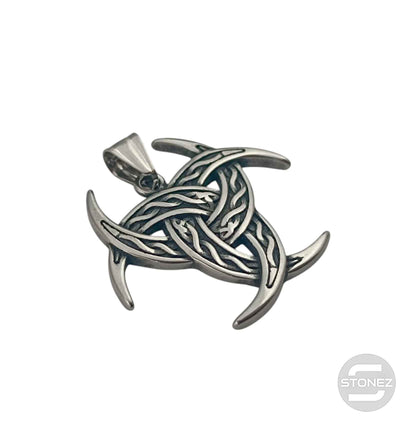 600103438-09 Colgante Acero Triple Cuerno Odin 40 mm