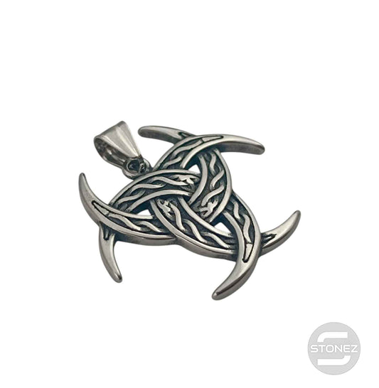 600103438-09 Colgante Acero Triple Cuerno Odin 40 mm