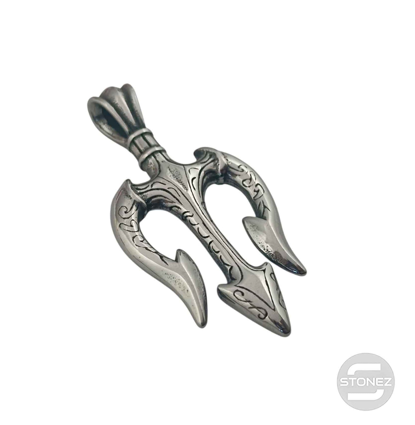600103438-13 Colgante Acero Trishul 60 mm