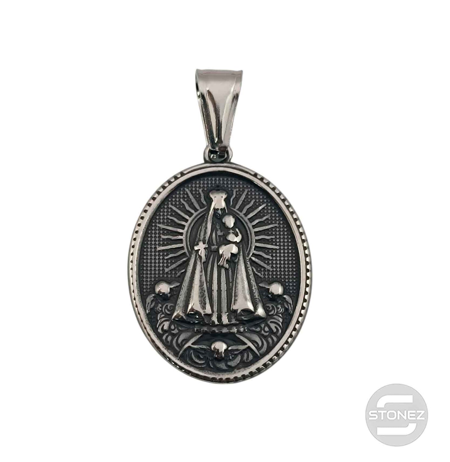 600103438-22 Colgante Acero Virgen Maria 35 mm