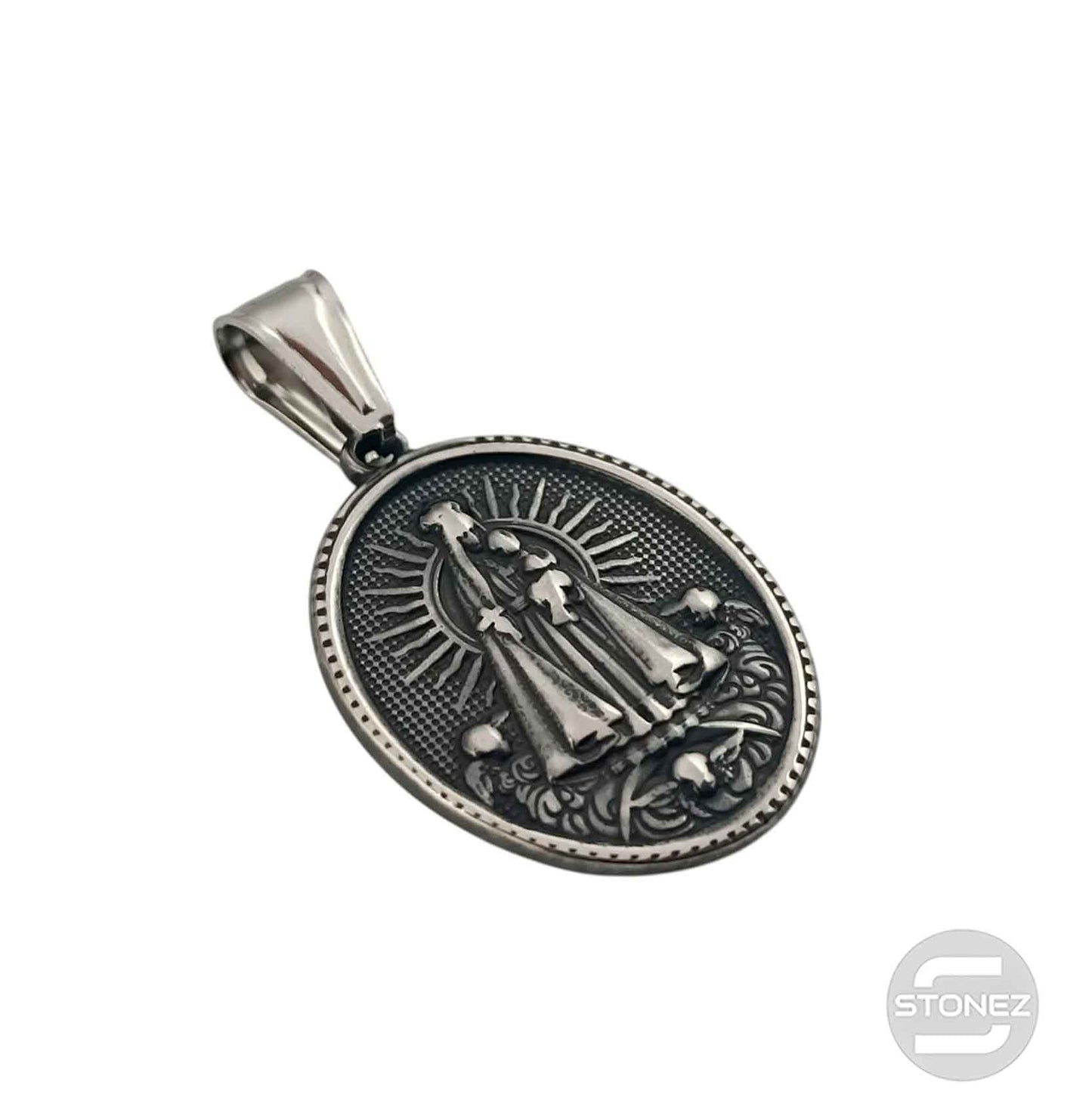 600103438-22 Colgante Acero Virgen Maria 35 mm