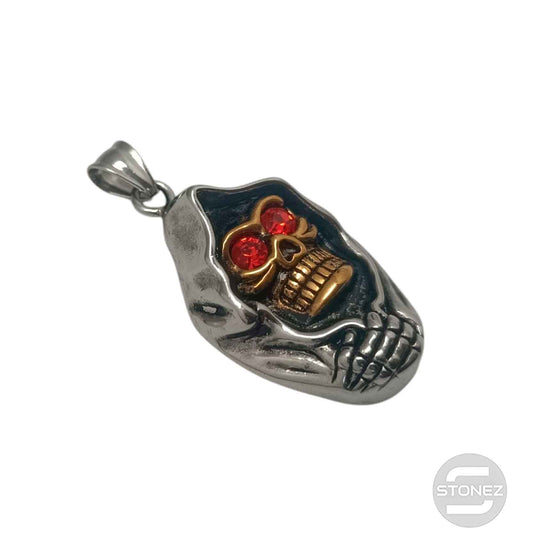 600103443-02 Colgante Acero Santa Muerte 45 mm