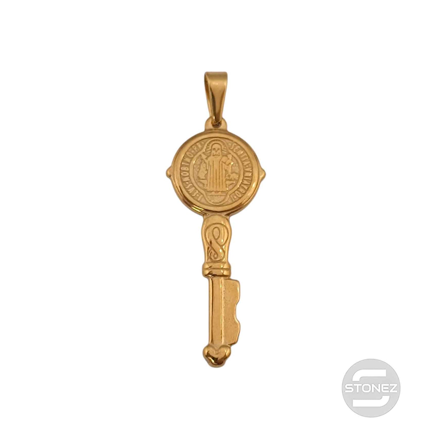 600103452-02 Colgante Acero Llave San Benito 30 mm