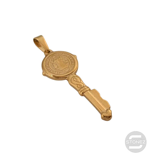 600103452-02 Colgante Acero Llave San Benito 30 mm