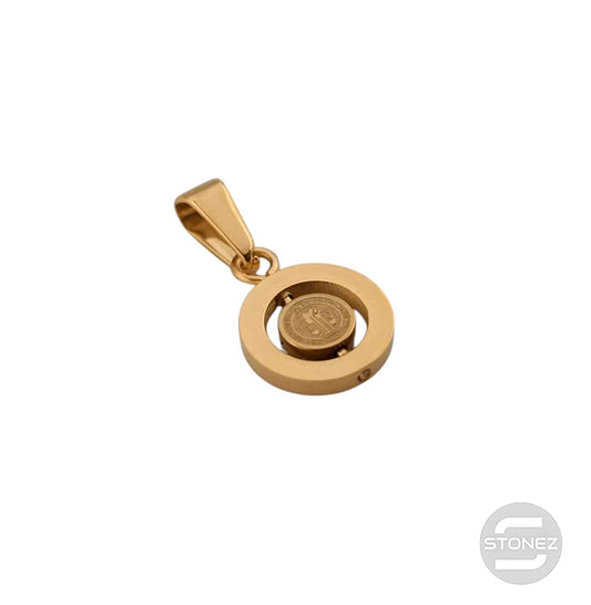 600103452-07 Colgante Acero Dorado San Benito Giratorio 12 mm