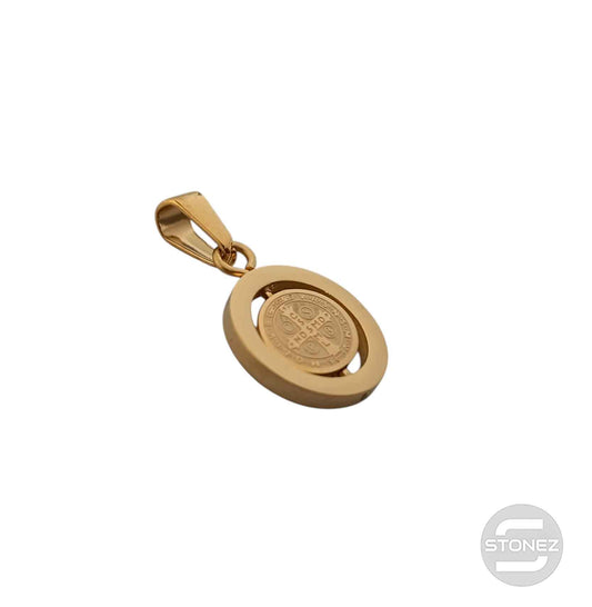 600103453-05 Colgante Acero Dorado San Benito Giratorio 15 mm