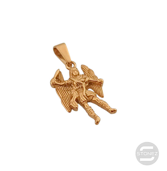 600103455-08 Colgante Acero Dorado Arcangel San Miguel 23 mm