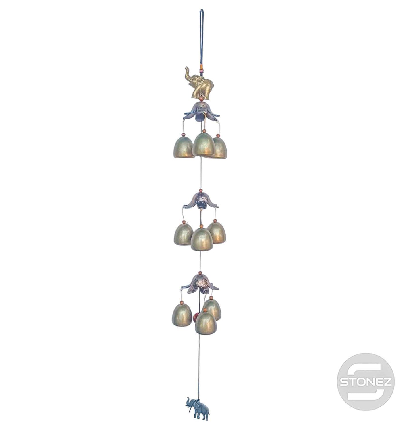 600103486-04 Campana De Viento De Elefante Dijes De Campana 70 Cms Aprox