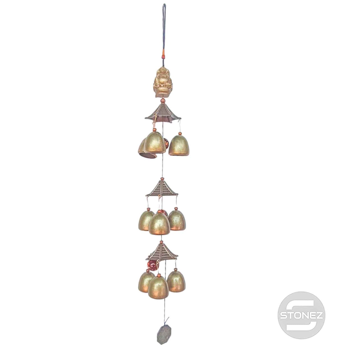 600103486-07 Campana De Viento De Buda Feliz Dijes De Campana 70 Cms Aprox