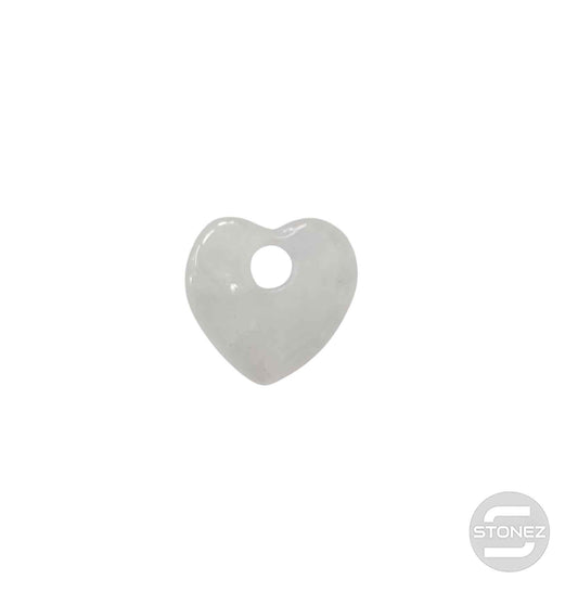 600103490 Colgante Piedra Perforada Cuarzo Blanco 25 mm Aprox Corazon