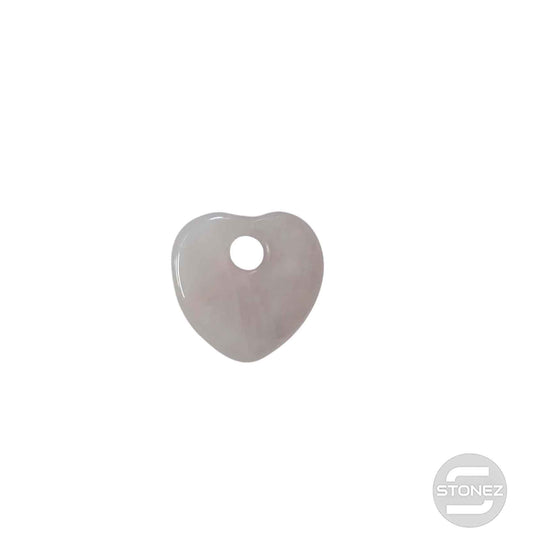 600103490 Colgante Piedra Perforada Cuarzo Rosa 25 mm Aprox Corazon