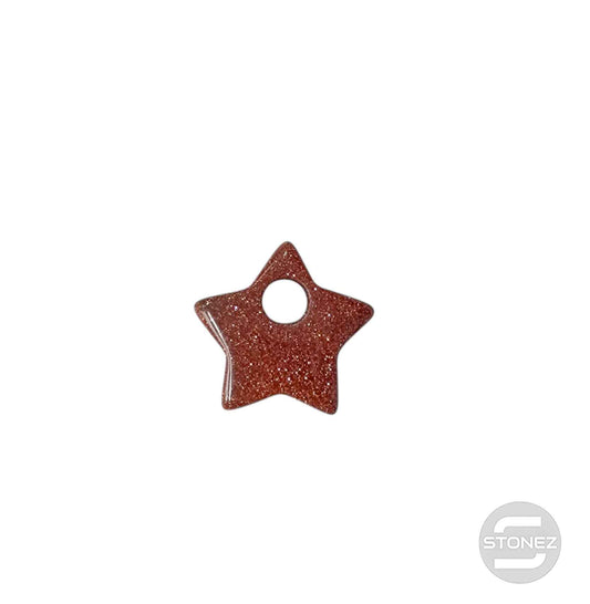 600103490 Colgante Piedra Perforada Aventurina Dorada 25 mm Aprox Estrella
