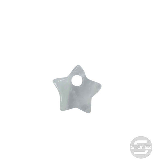 600103490 Colgante Piedra Perforada Cuarzo Blanco 25 mm Aprox Estrella