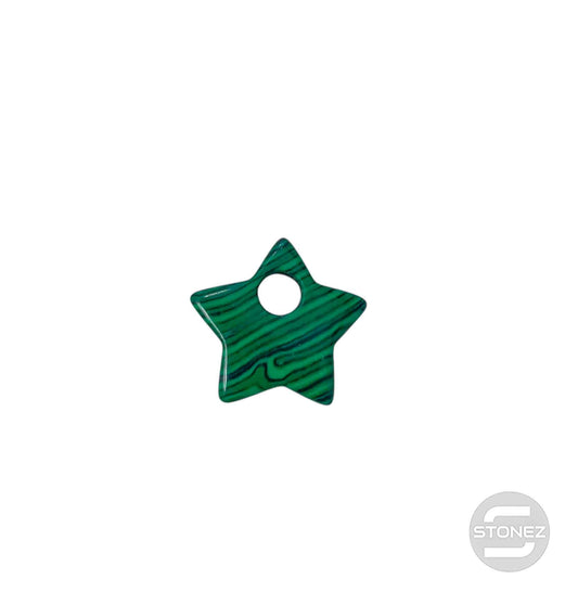 600103490 Colgante Piedra Perforada Malaquita Sintetica 25 mm Aprox Estrella