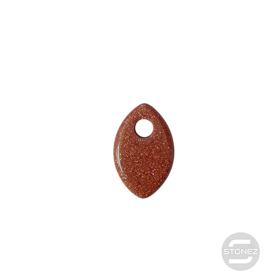 600103490 Colgante Piedra Perforada Aventurina Dorada 25 mm Aprox Luna Lagrima Ojo