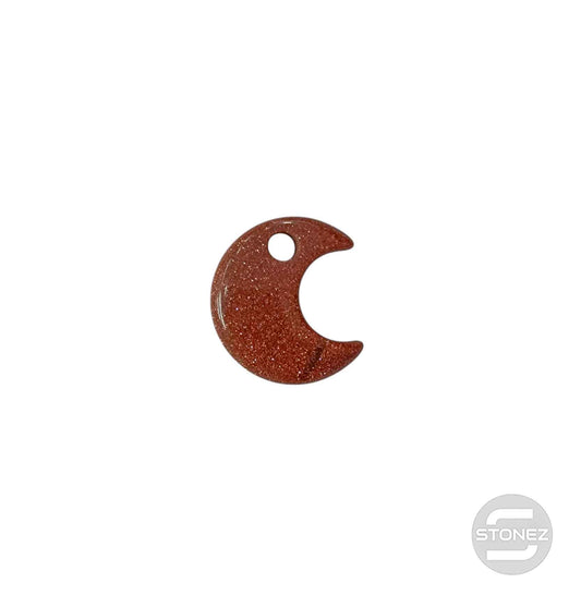 600103490 Colgante Piedra Perforada Aventurina Dorada 25 mm Aprox Luna