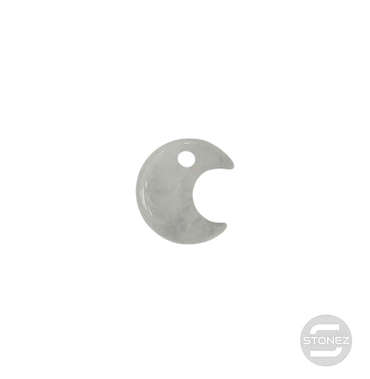 600103490 Colgante Piedra Perforada Cuarzo Blanco 25 mm Aprox Luna