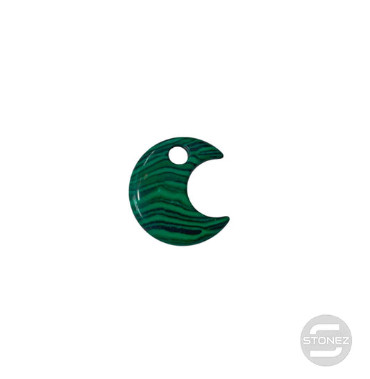 600103490 Colgante Piedra Perforada Malaquita Sintetica 25 mm Aprox Luna