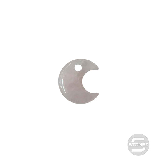 600103490 Colgante Piedra Perforada Cuarzo Rosa 25 mm Aprox Luna
