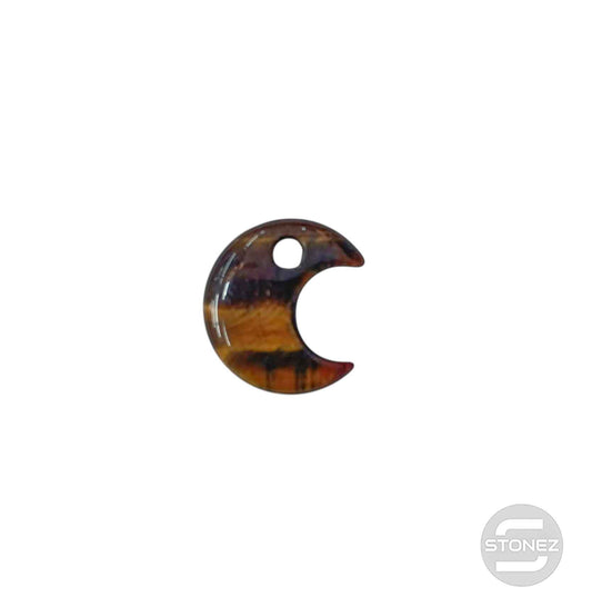 600103490 Colgante Piedra Perforada Ojo De Tigre 25 mm Aprox Luna