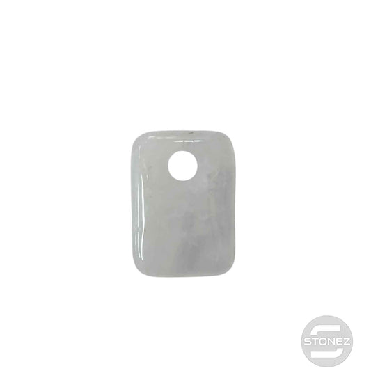 600103490 Colgante Piedra Perforada Cuarzo Blanco 25 mm Aprox Rectangular