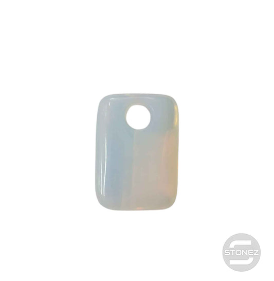600103490 Colgante Piedra  Perforada Opalina 25 mm Aprox Rectangular