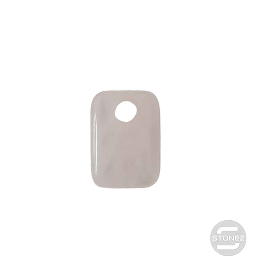 600103490 Colgante Piedra Perforada Cuarzo Rosa 25 mm Aprox Rectangular